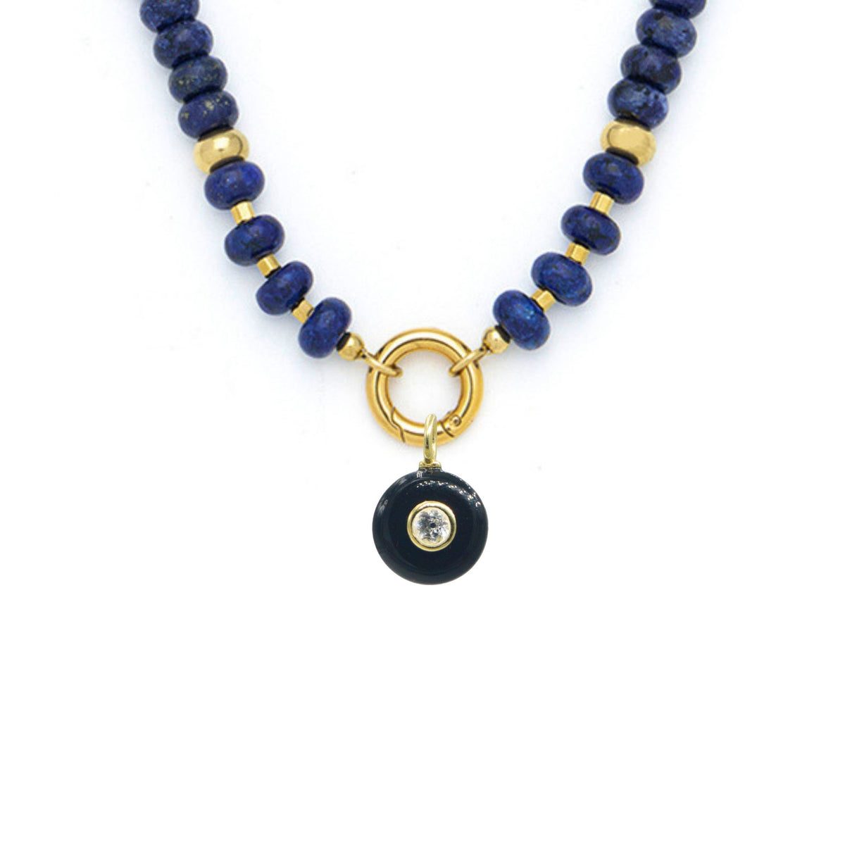 Black Onyx Pendant and Raya Gemstone Necklace