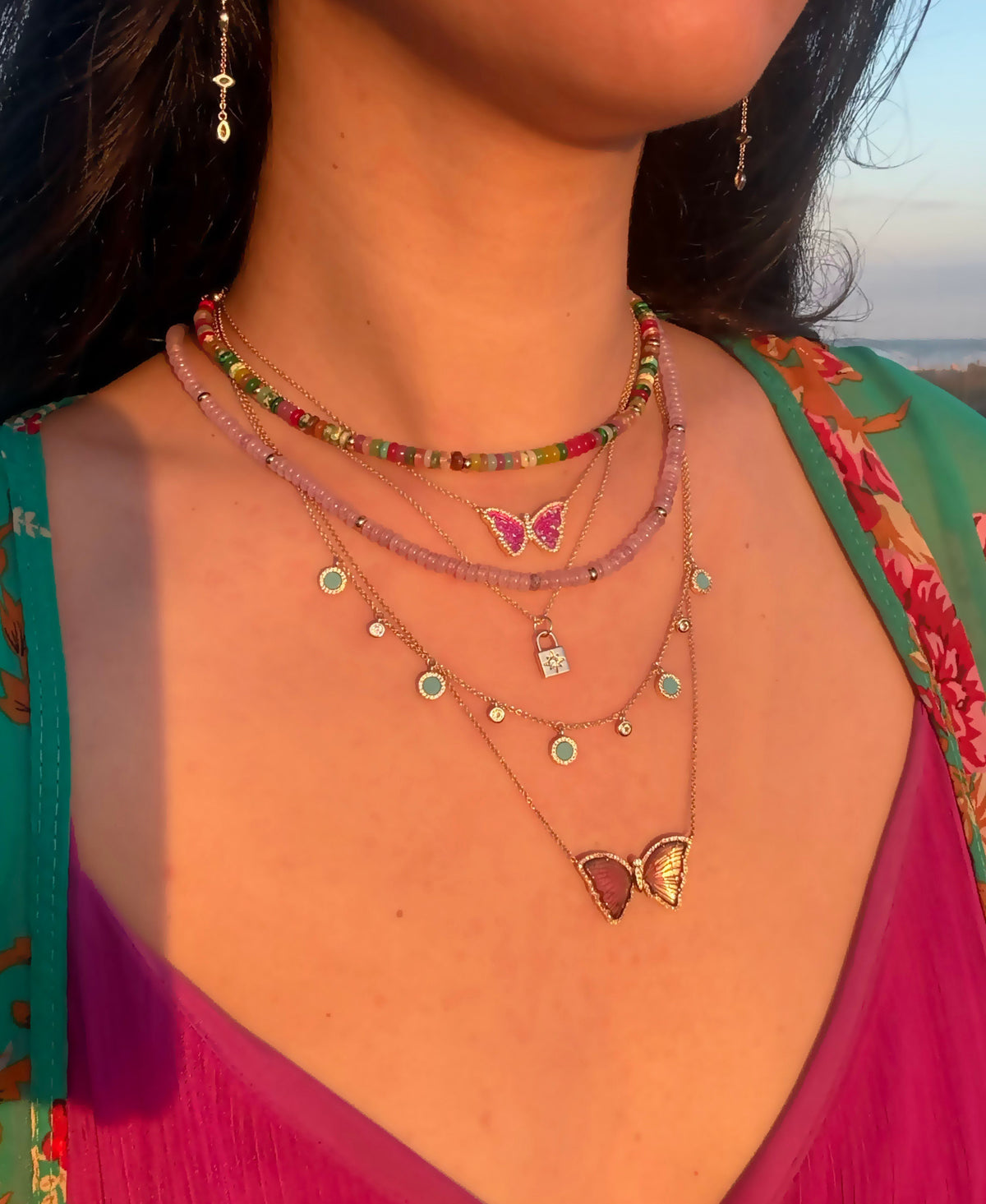 Charis Medium Gemstone Necklace