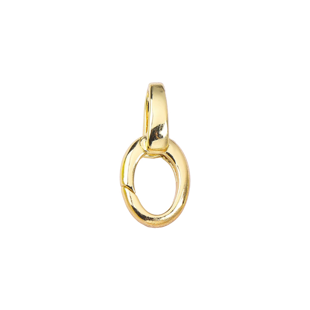 Charm Clip With Oval Carabiner Clasp