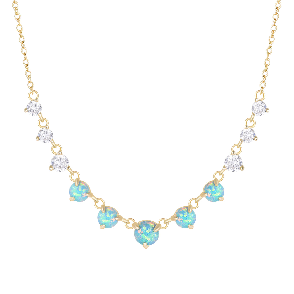 Crown of Light Opal Gradient Necklace