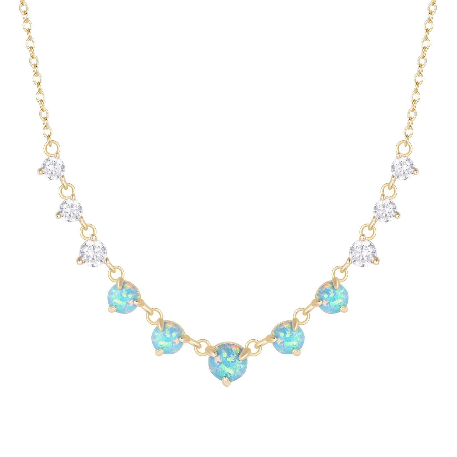Crown of Light Opal Gradient Necklace