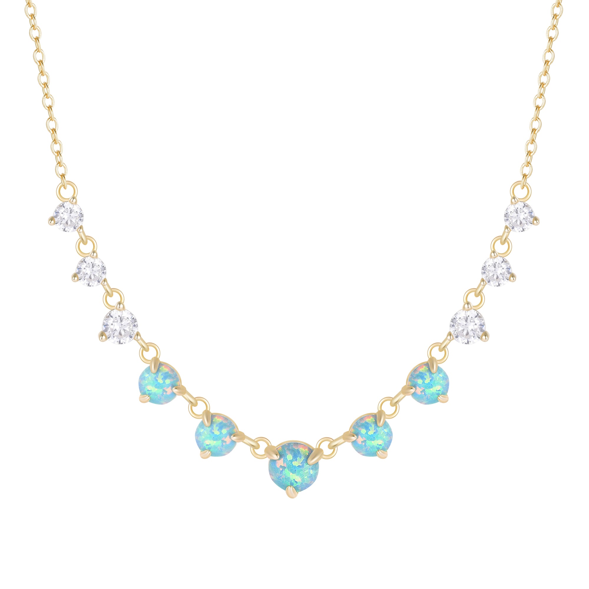 Crown of Light Opal Gradient Necklace