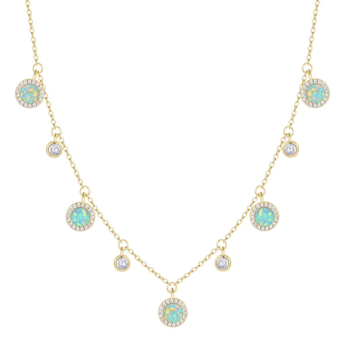 Drops of Jupiter Necklace With Opals and CZ