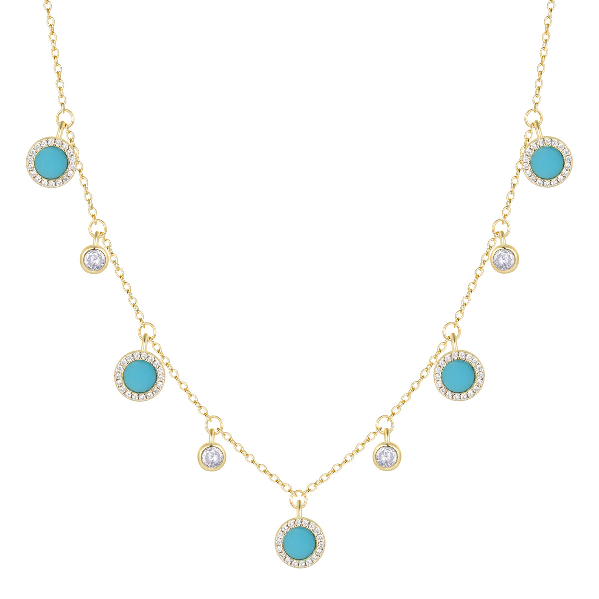 Drops of Jupiter Necklace With Turquoise and CZ