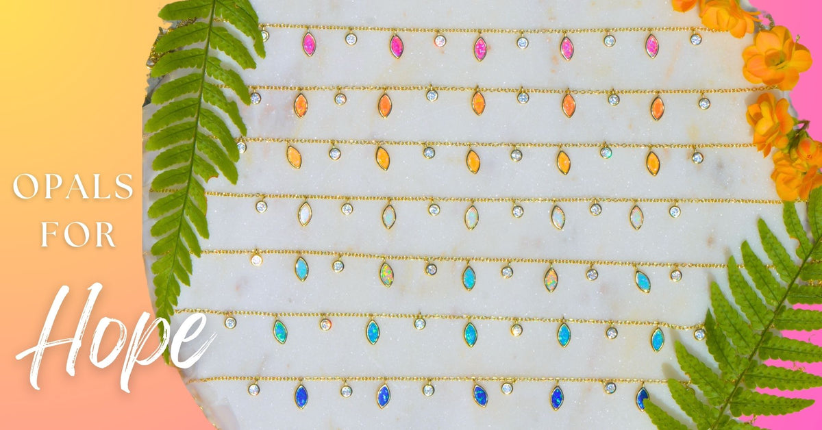 Drops of Spring Opal Necklace