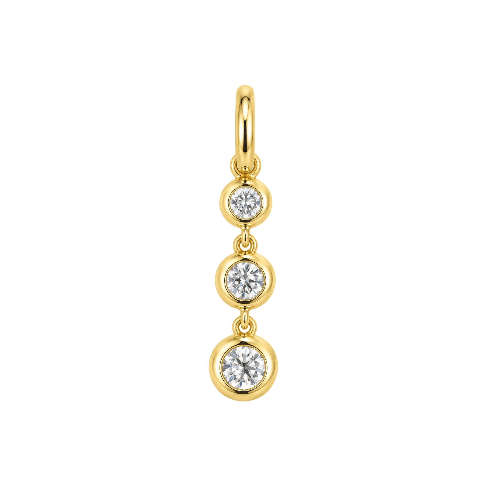 Graduated Triple CZ Stone Pendant