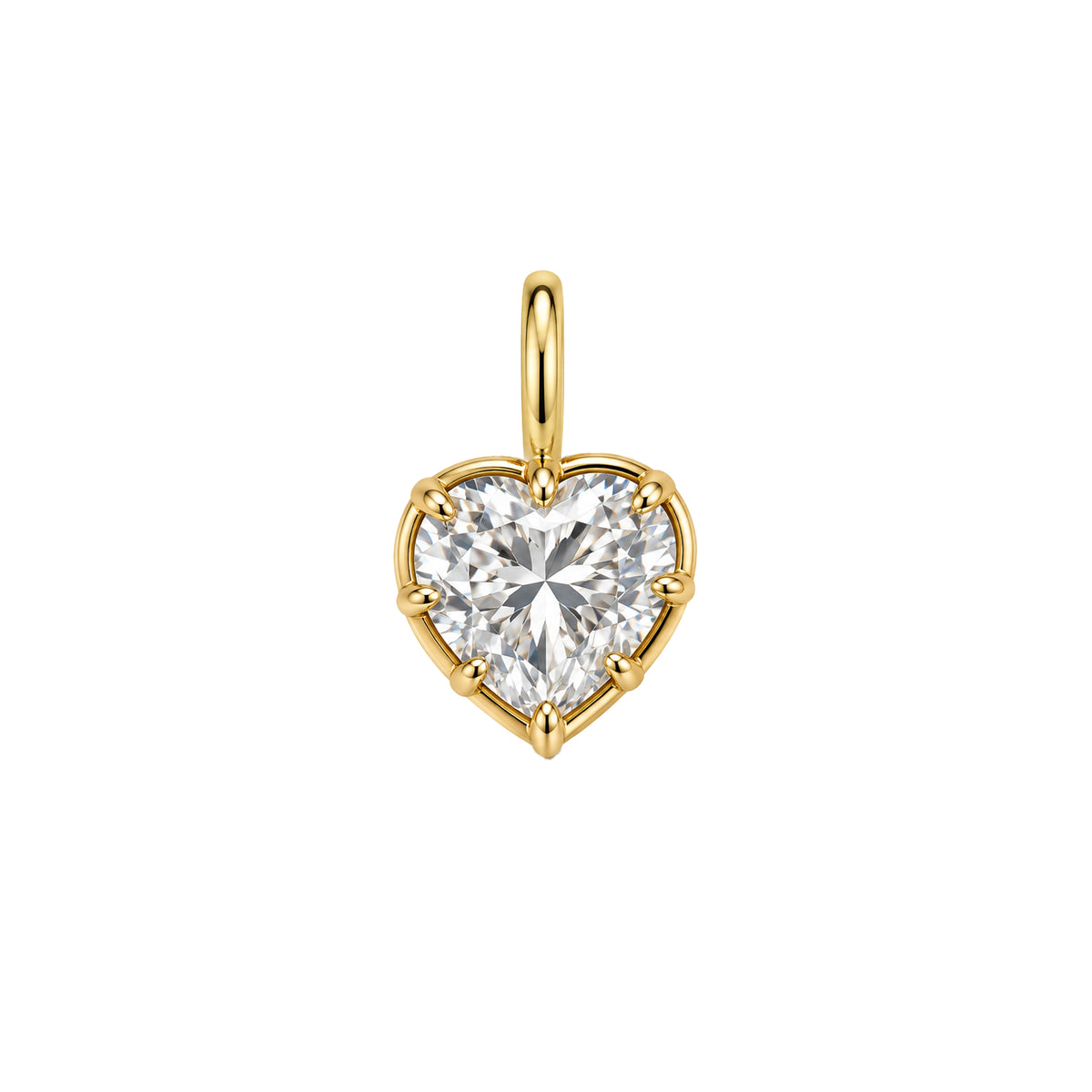 Heart Solitaire Pendant With Prongs