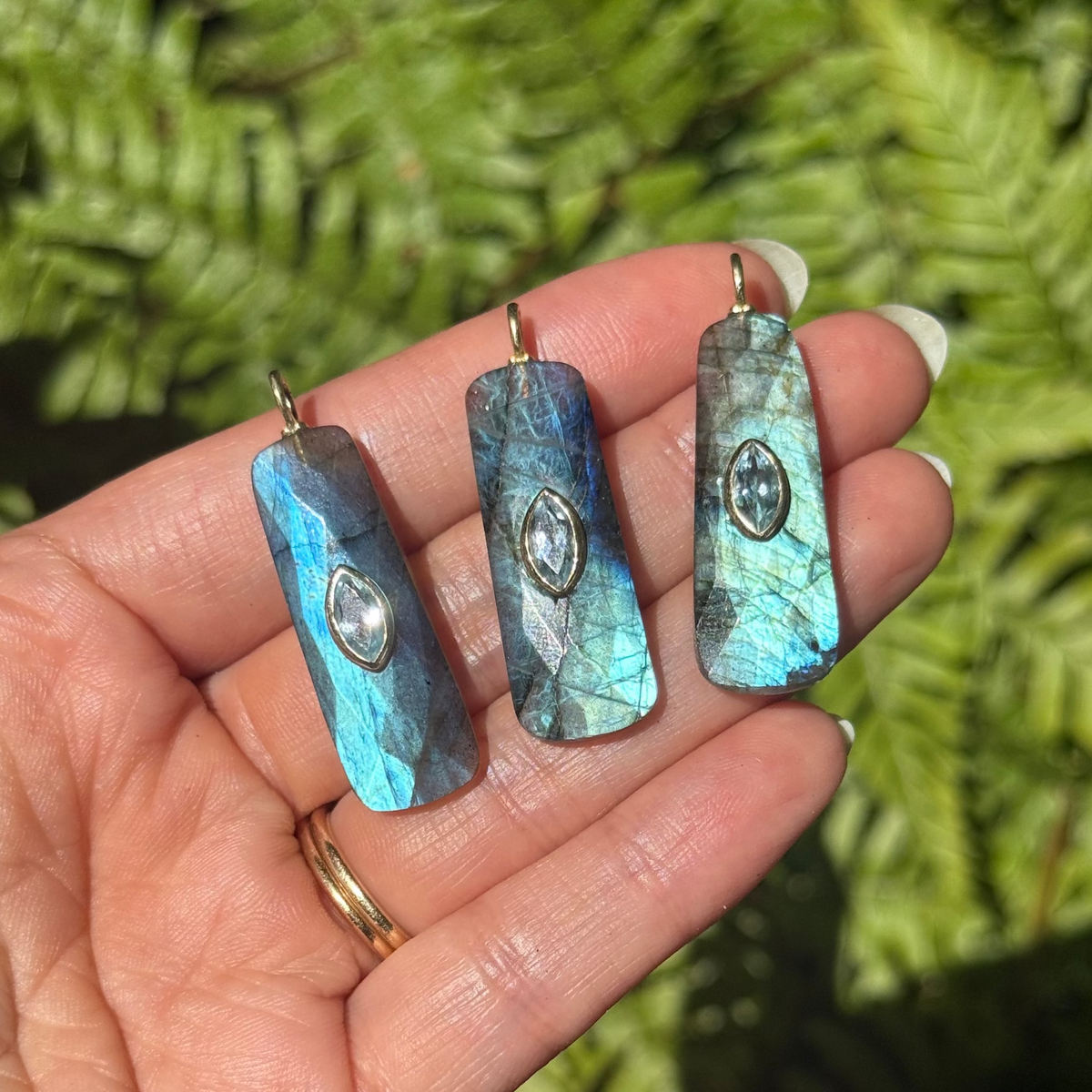 Gemstone Necklace With Labradorite Pendant