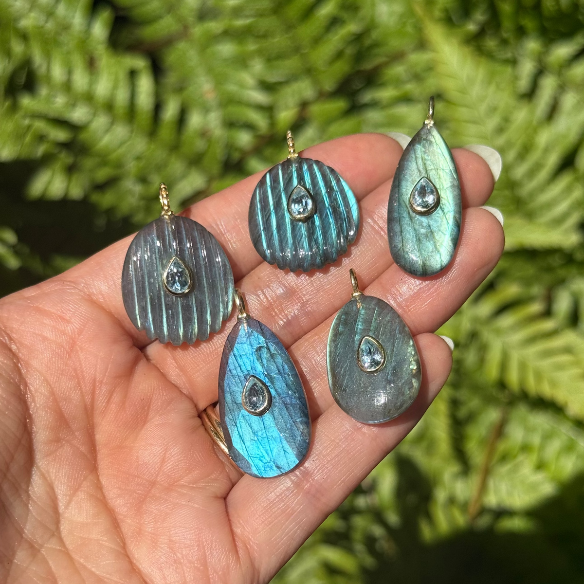 Gemstone Necklace With Labradorite Pendant