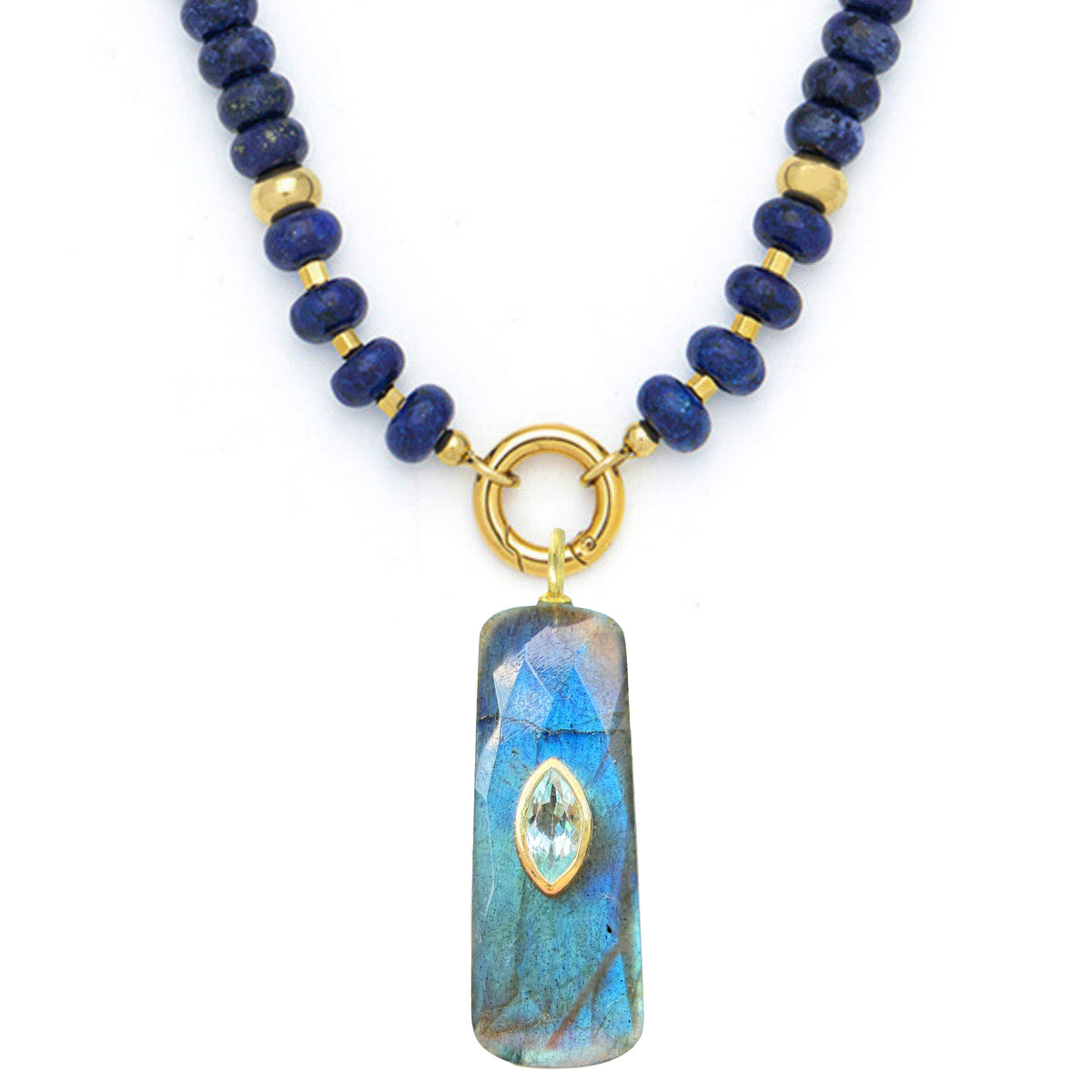 Gemstone Necklace With Labradorite Pendant