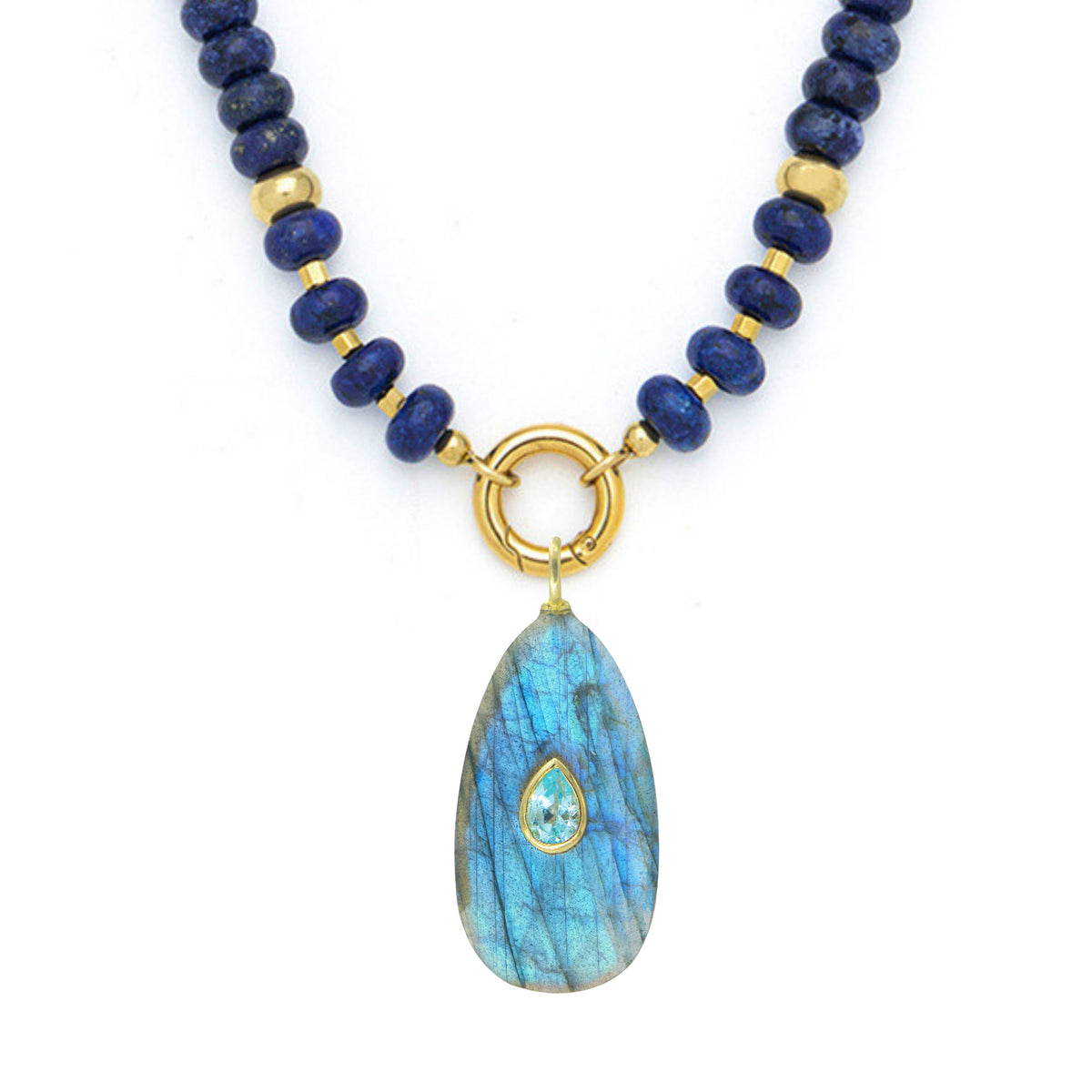 Gemstone Necklace With Labradorite Pendant