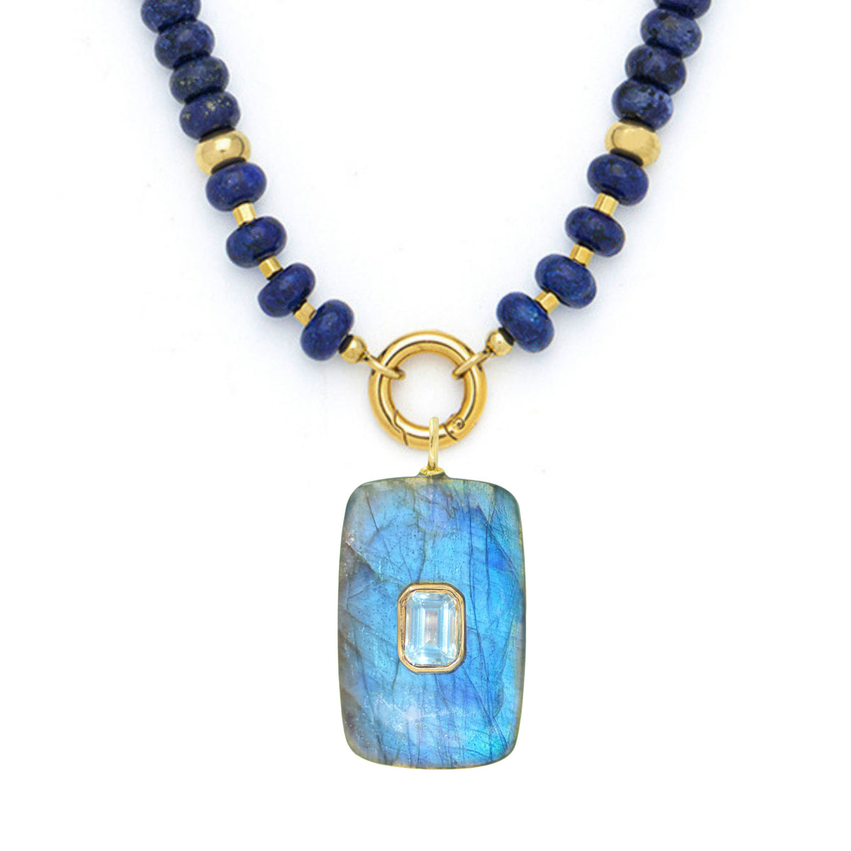 Gemstone Necklace With Labradorite Pendant