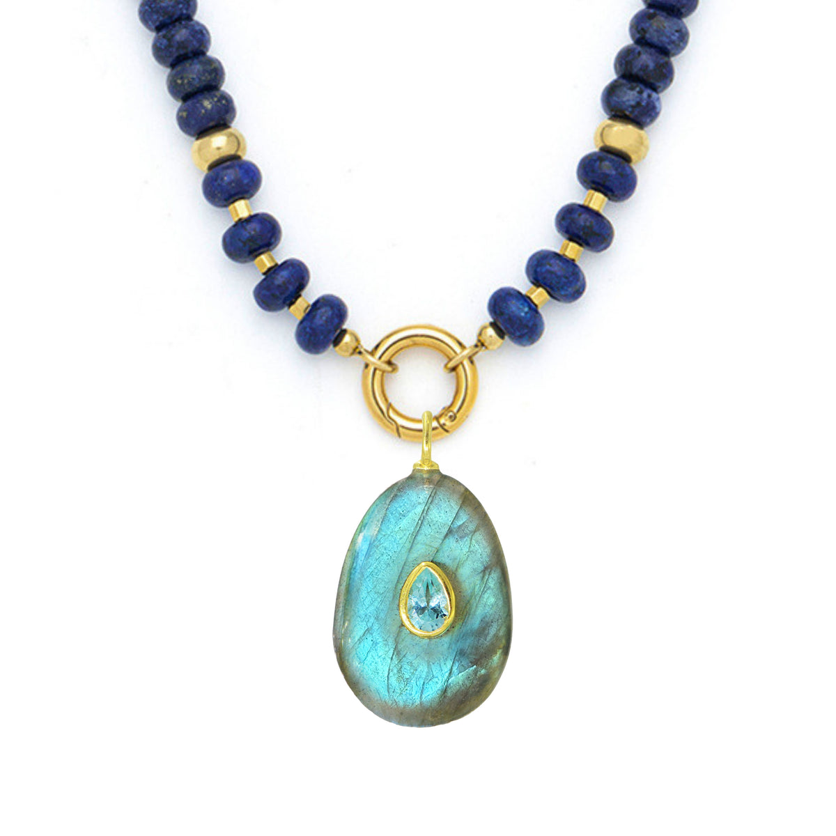Gemstone Necklace With Labradorite Pendant