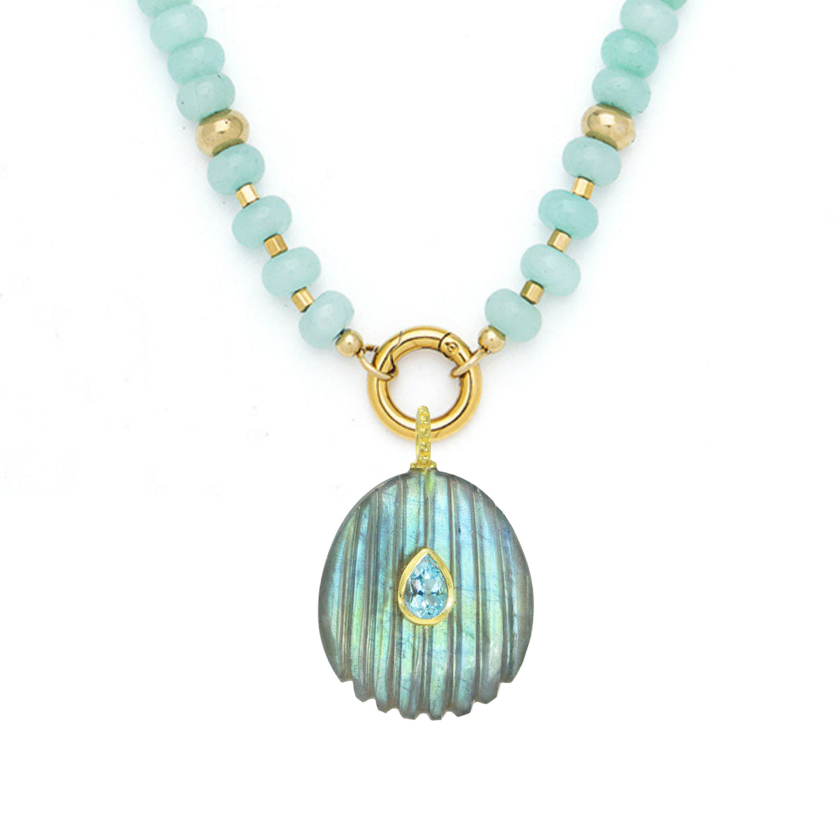 Gemstone Necklace With Labradorite Pendant