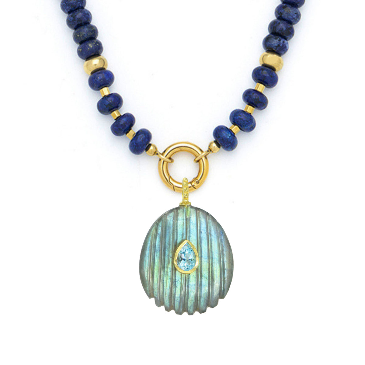 Gemstone Necklace With Labradorite Pendant