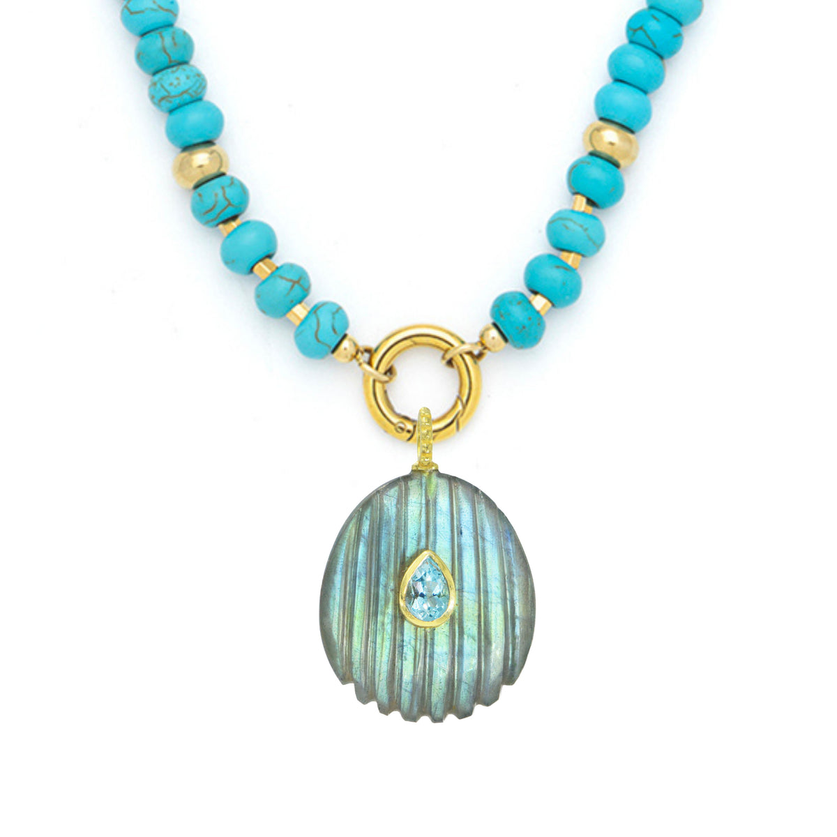 Gemstone Necklace With Labradorite Pendant