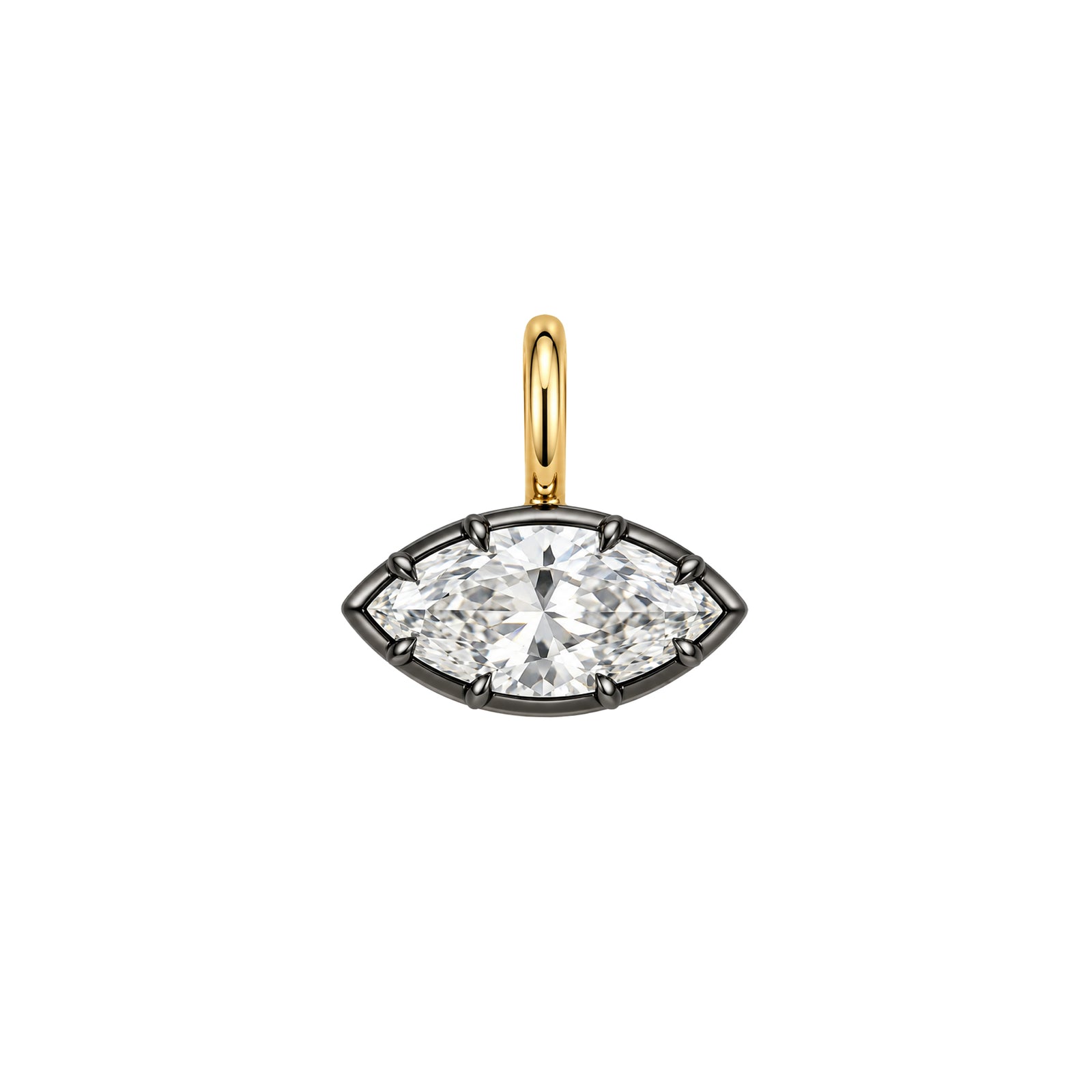 Marquise Solitaire Pendant With Prongs Horizontal