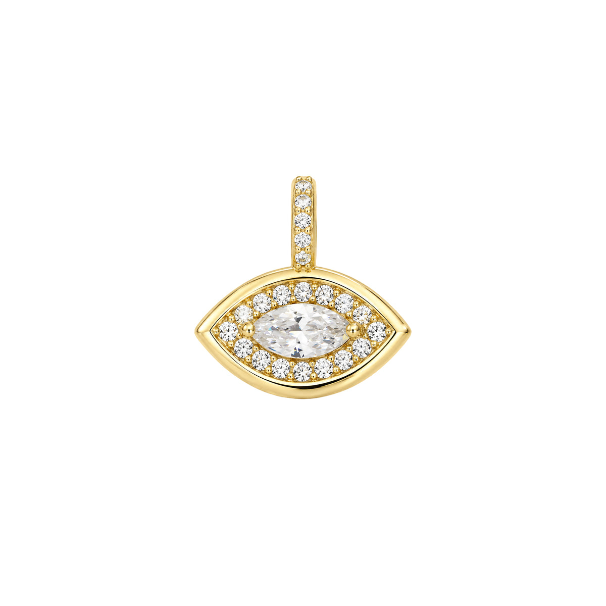 Marquise Pendant With Sparkle Halo