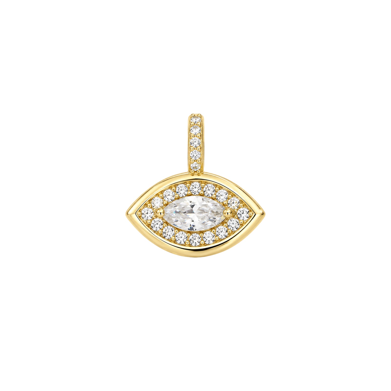 Marquise Pendant With Sparkle Halo