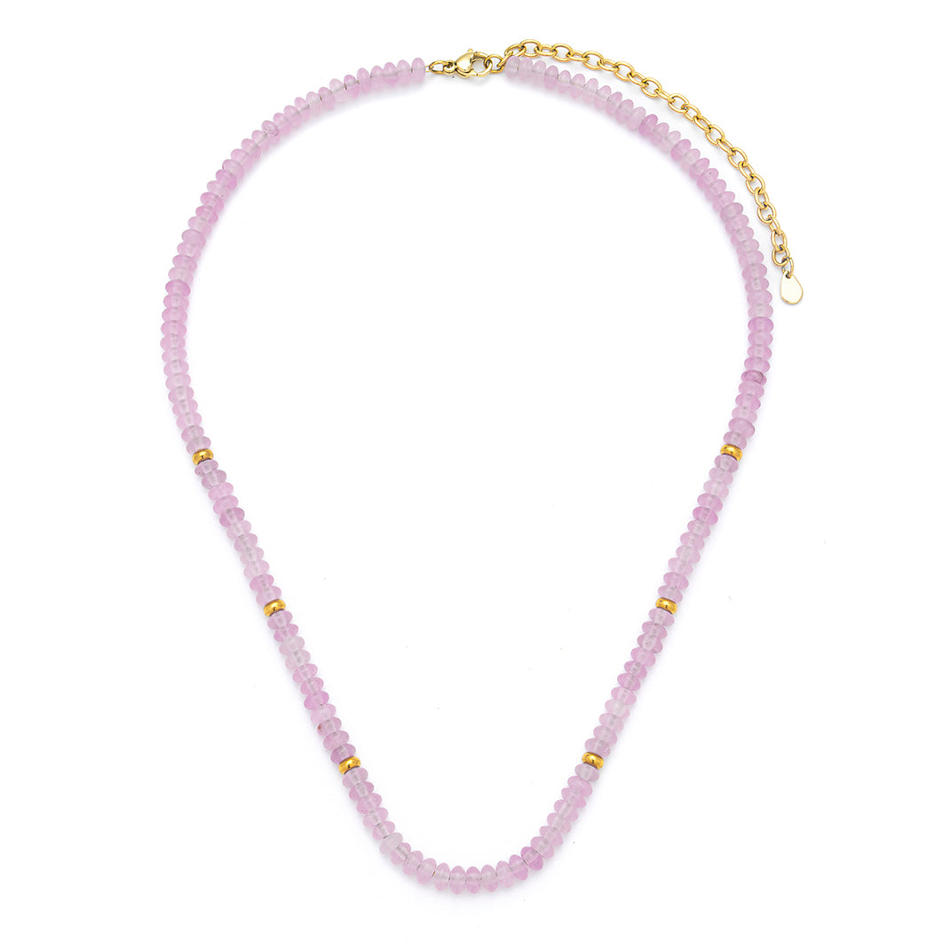 Charis Medium Gemstone Necklace Lavender Jade