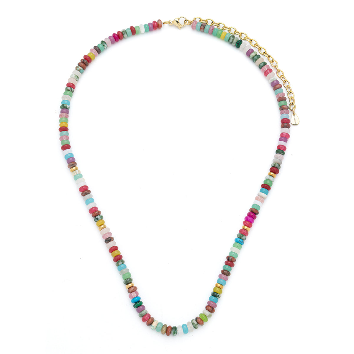 Charis Medium Gemstone Necklace Multicolored Gemstones