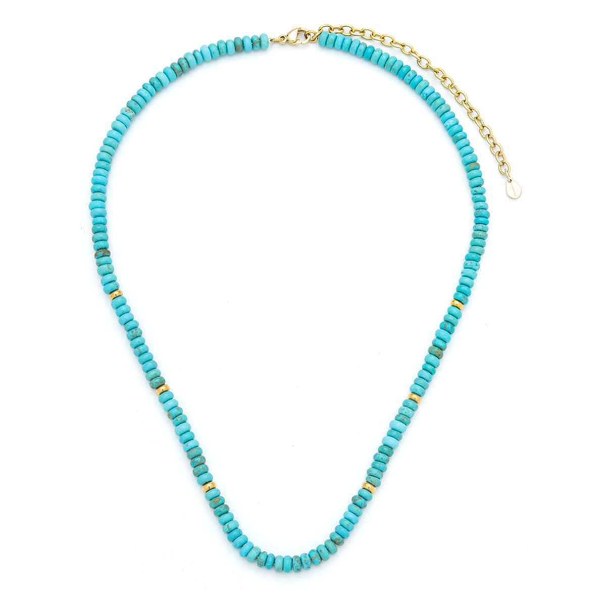 Charis Medium Gemstone Necklace Turquoise