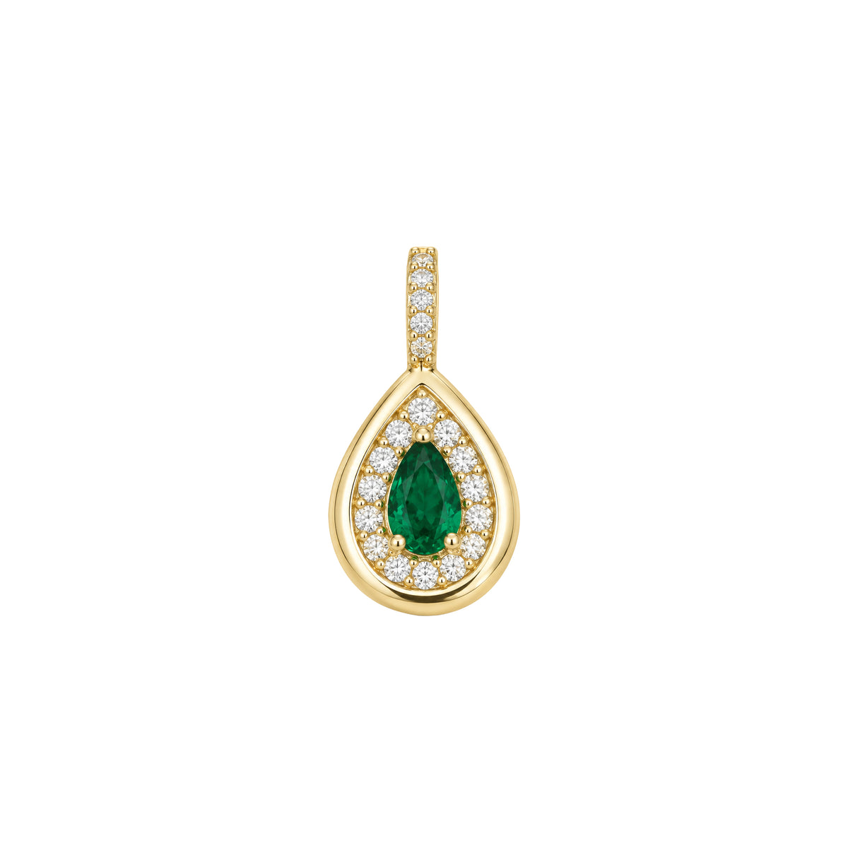 Pear Pendant With Sparkle Halo