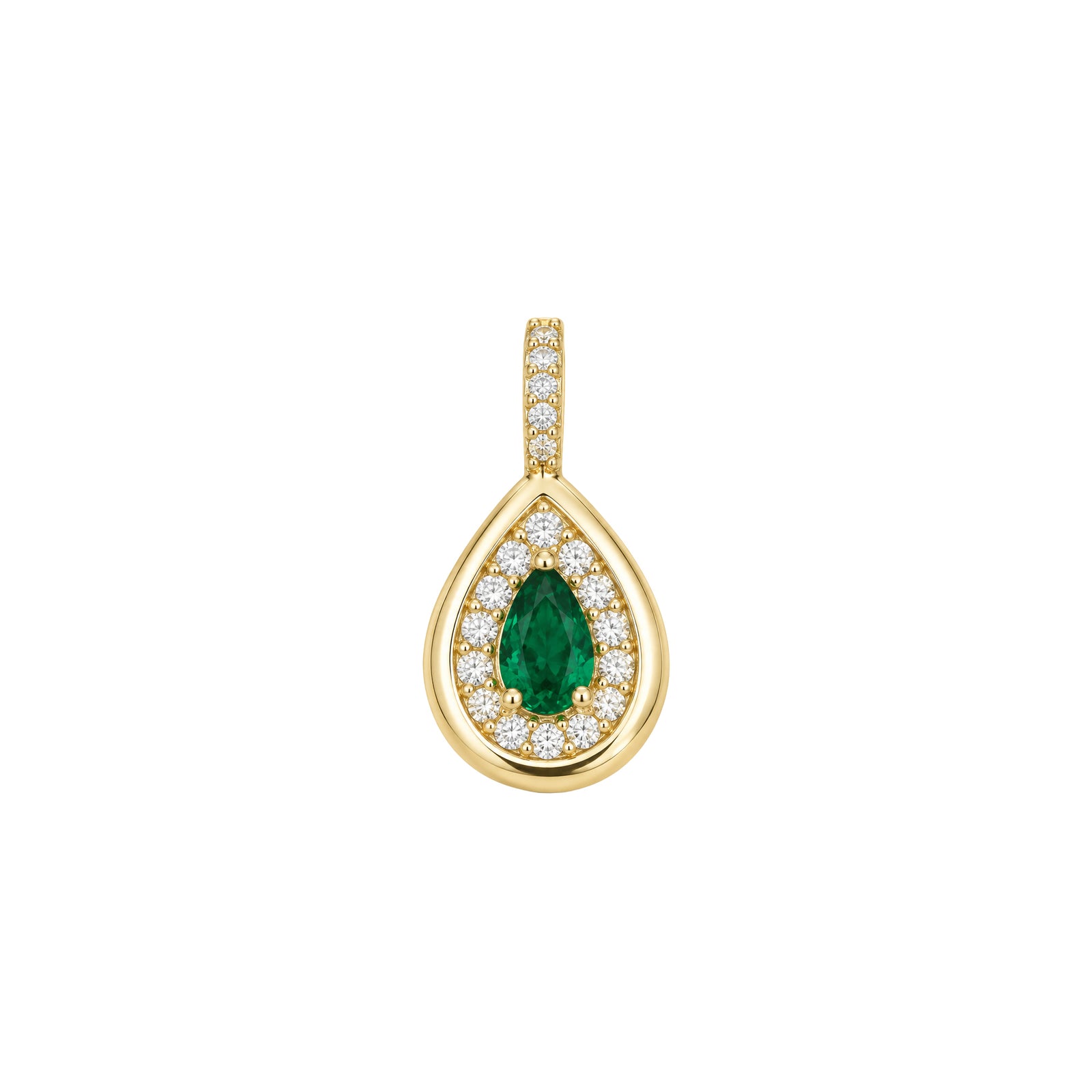 Pear Pendant With Sparkle Halo