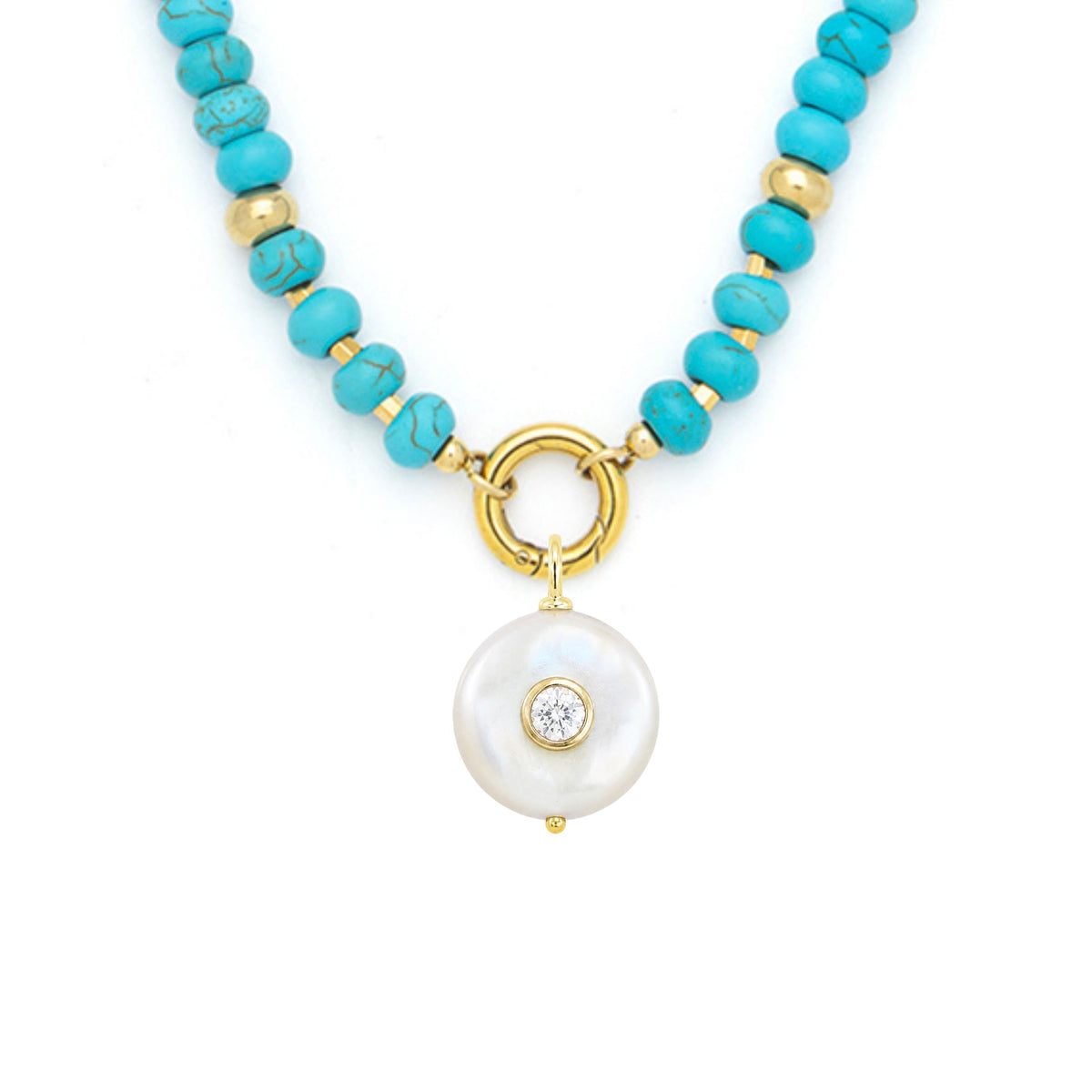 Pearl Pendant and Raya Gemstone Necklace