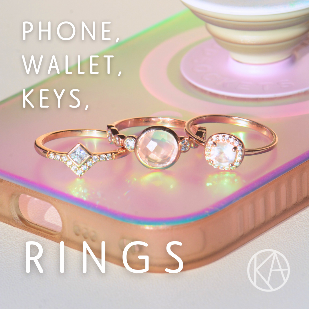 Mini Rose Quartz Pave Ring