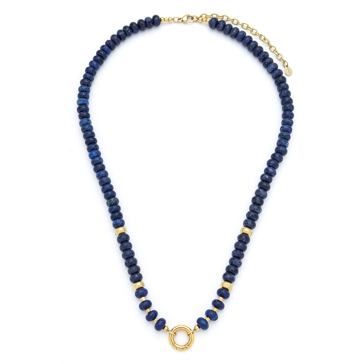 Raya Large Gemstone Necklace Blue Lapis