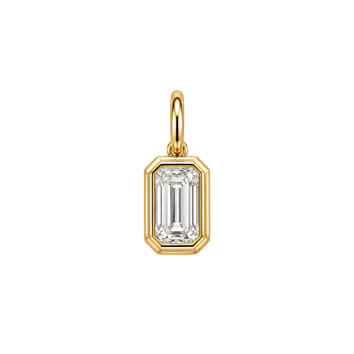 Emerald-Cut Solitaire Pendant With Prongs