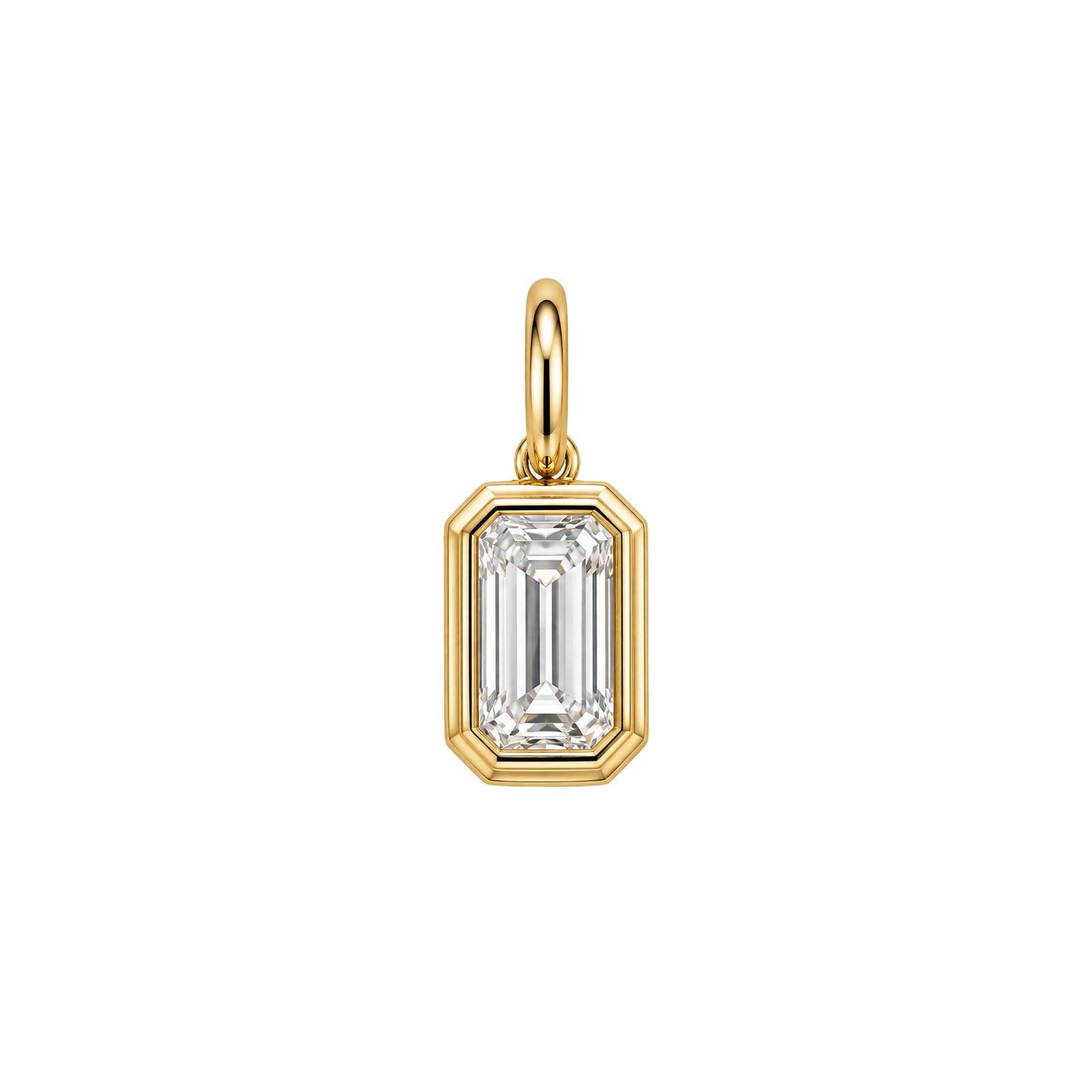 Emerald-Cut Solitaire Pendant With Prongs