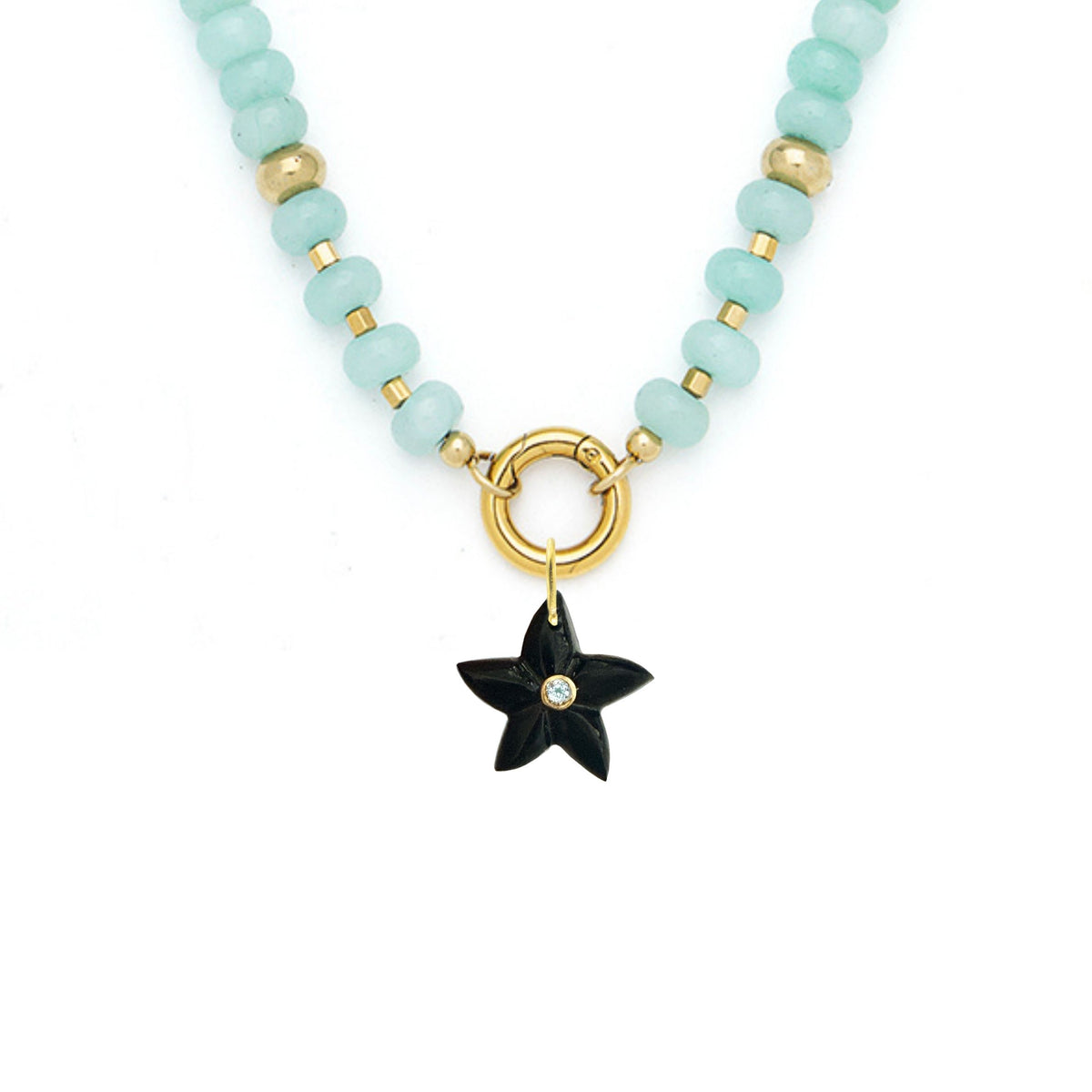 Star Fish Pendant and Raya Gemstone Necklace
