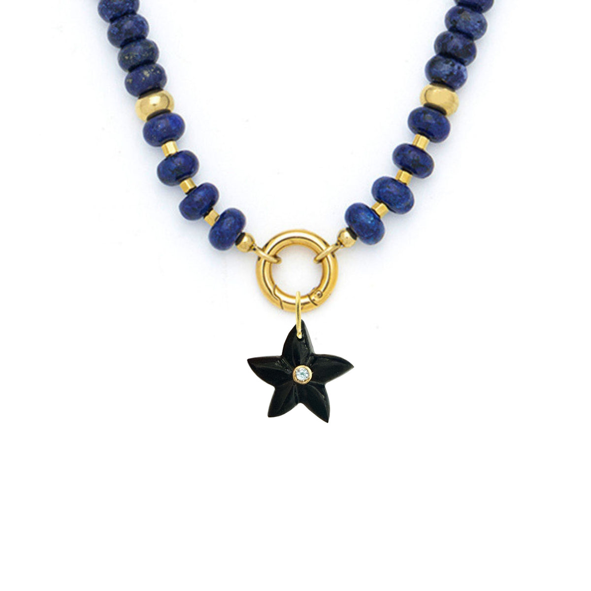 Star Fish Pendant and Raya Gemstone Necklace
