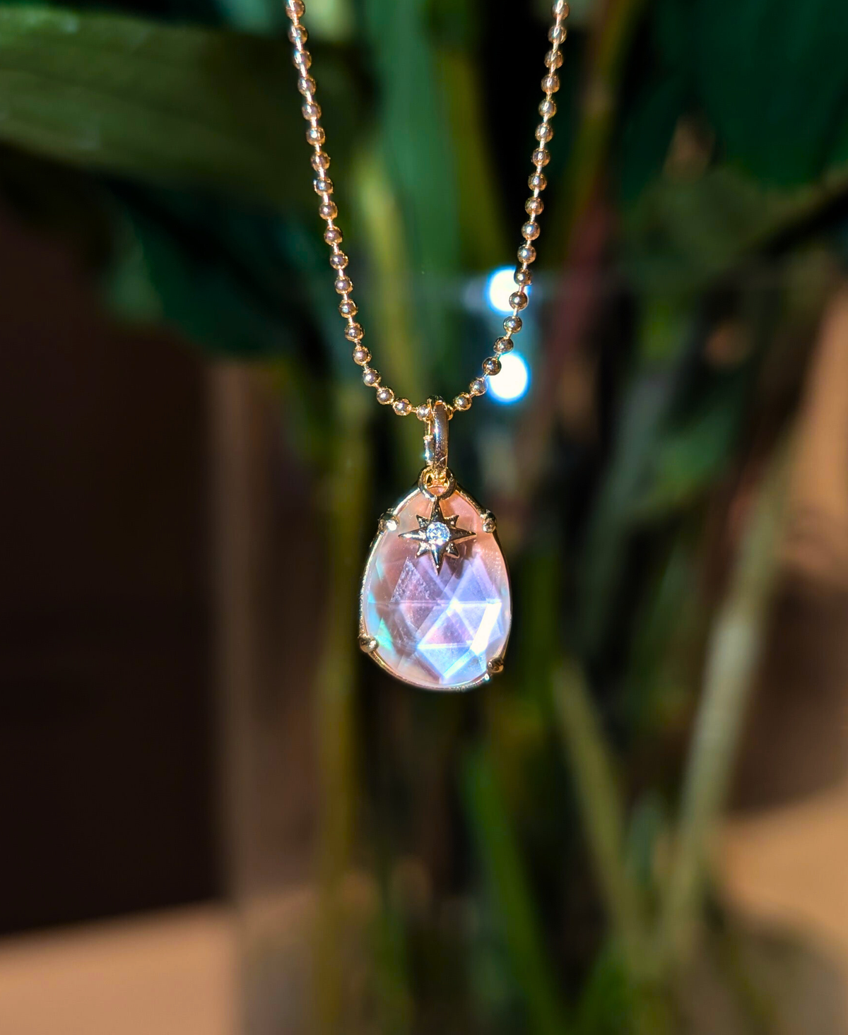 Stella Pearl Doublet Pendant Necklace with Star Charm