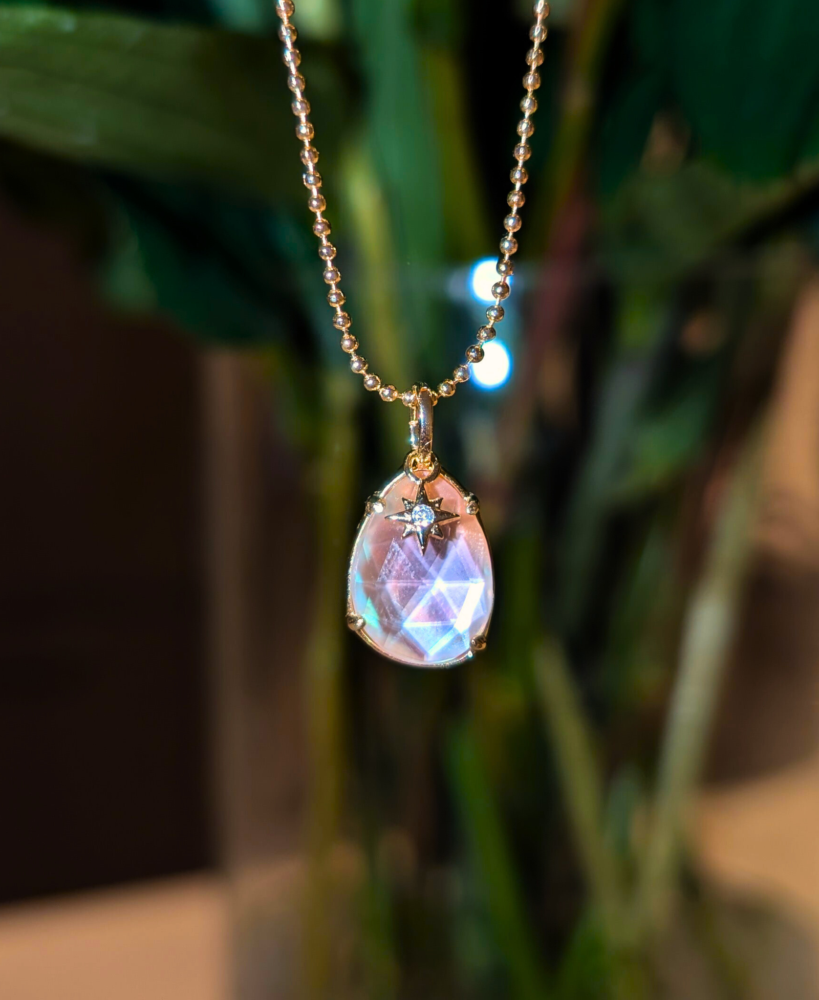 Stella Pearl Doublet Pendant Necklace with Star Charm