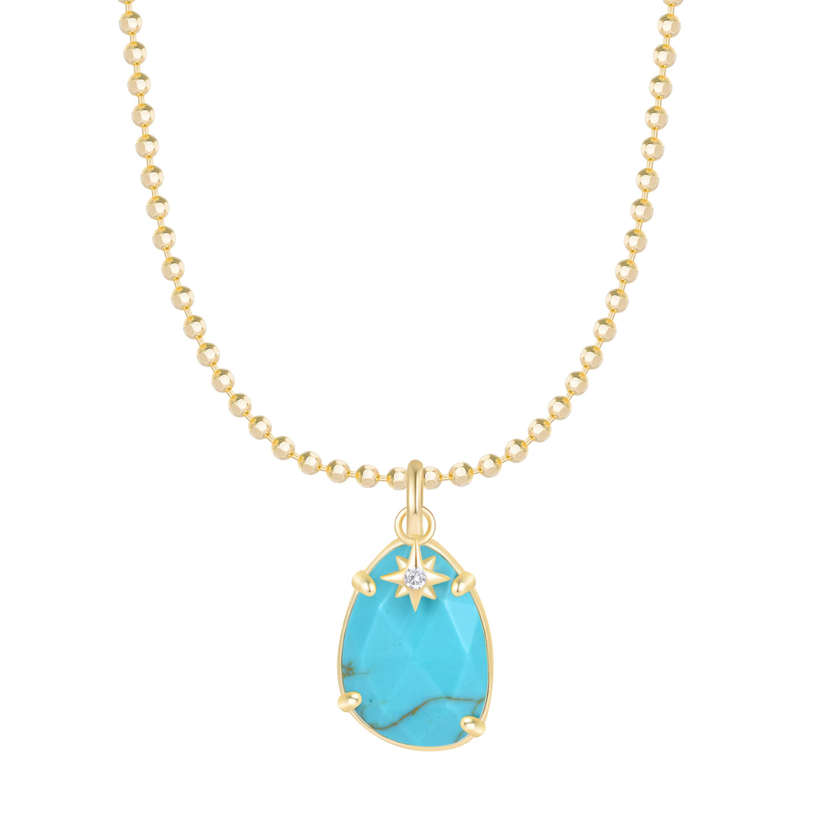 Stella Turquoise Pendant Necklace with Star Charm