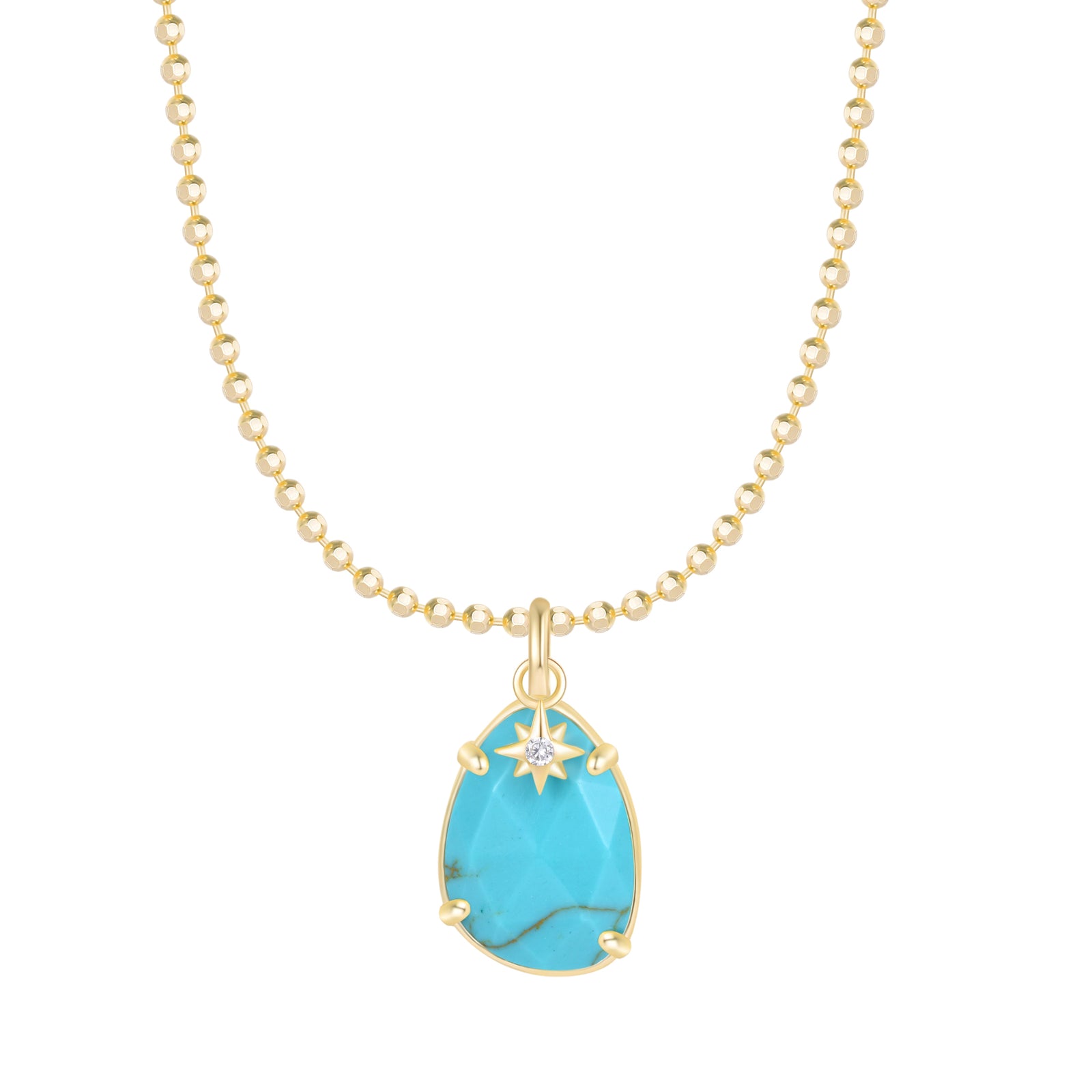 Stella Turquoise Pendant Necklace with Star Charm