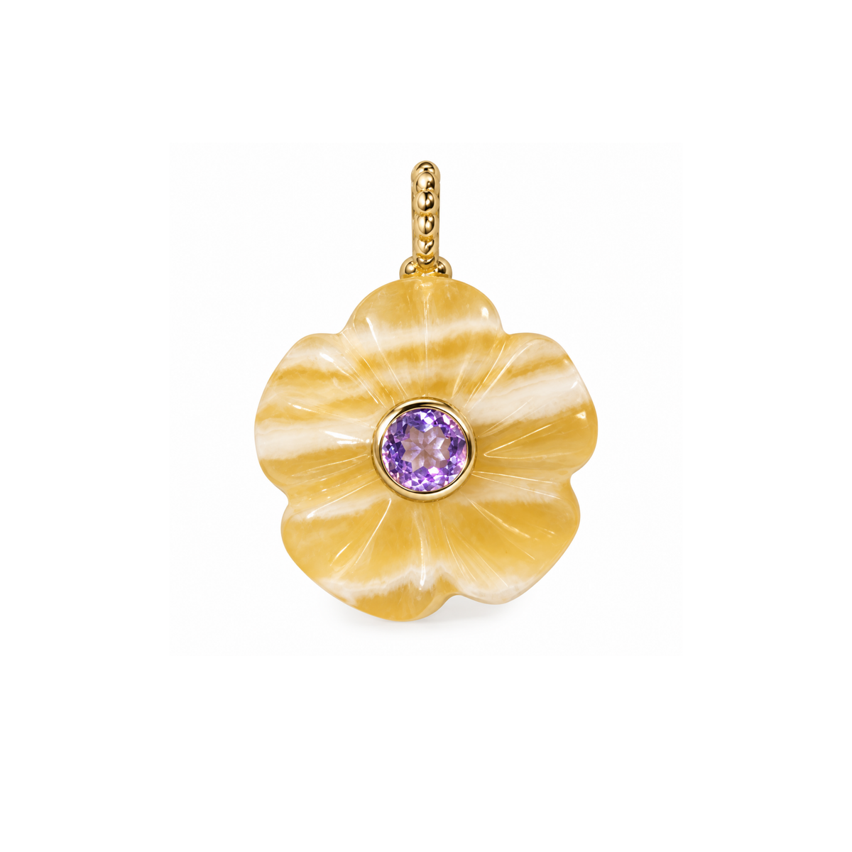 Mini Flower Gemstone Pendant