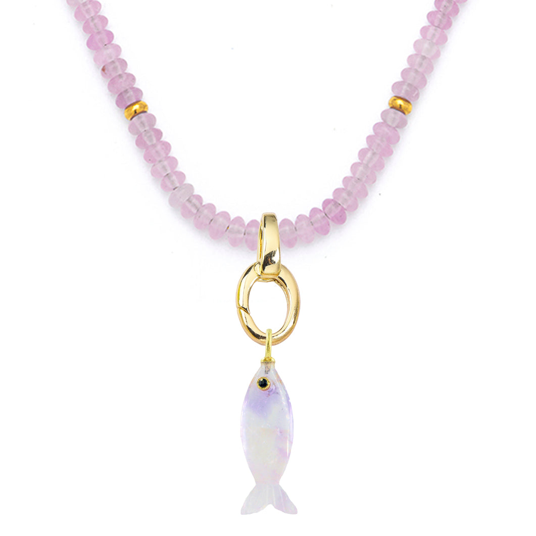 Charm Clip With Oval Carabiner Clasp