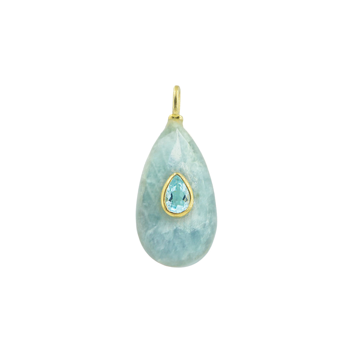 Aquamarine Pendant and Elongated Pear 