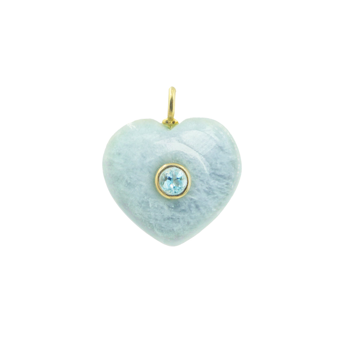 Aquamarine Pendant Heart