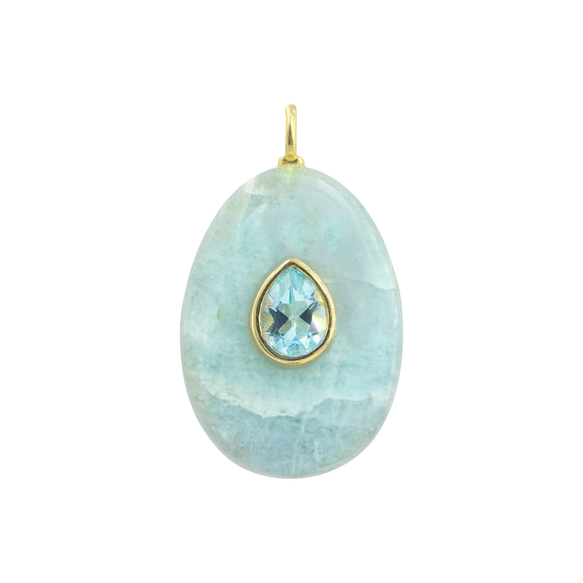Aquamarine Pendant and Large Pear