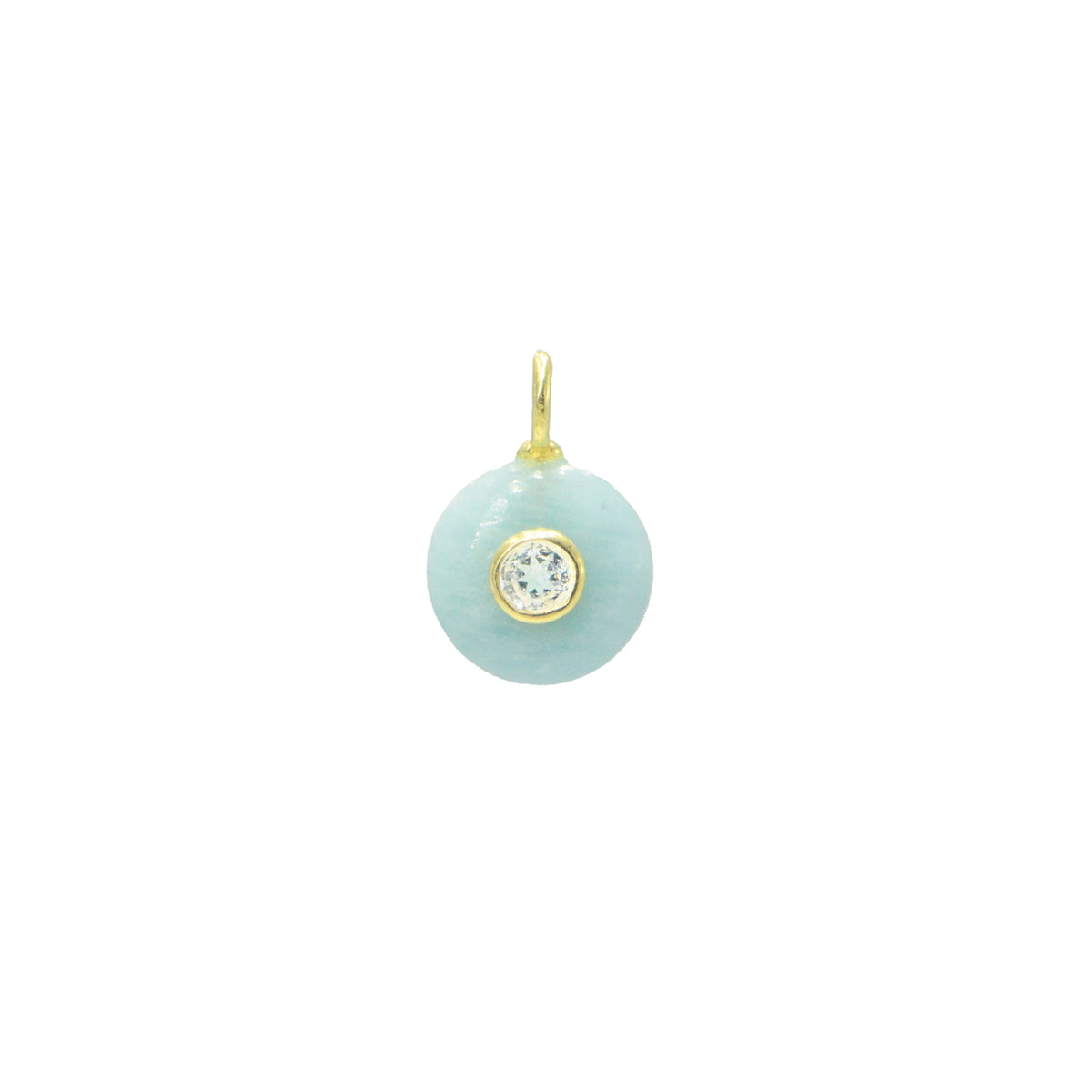 Aquamarine Gemstone Pendant With Topaz
