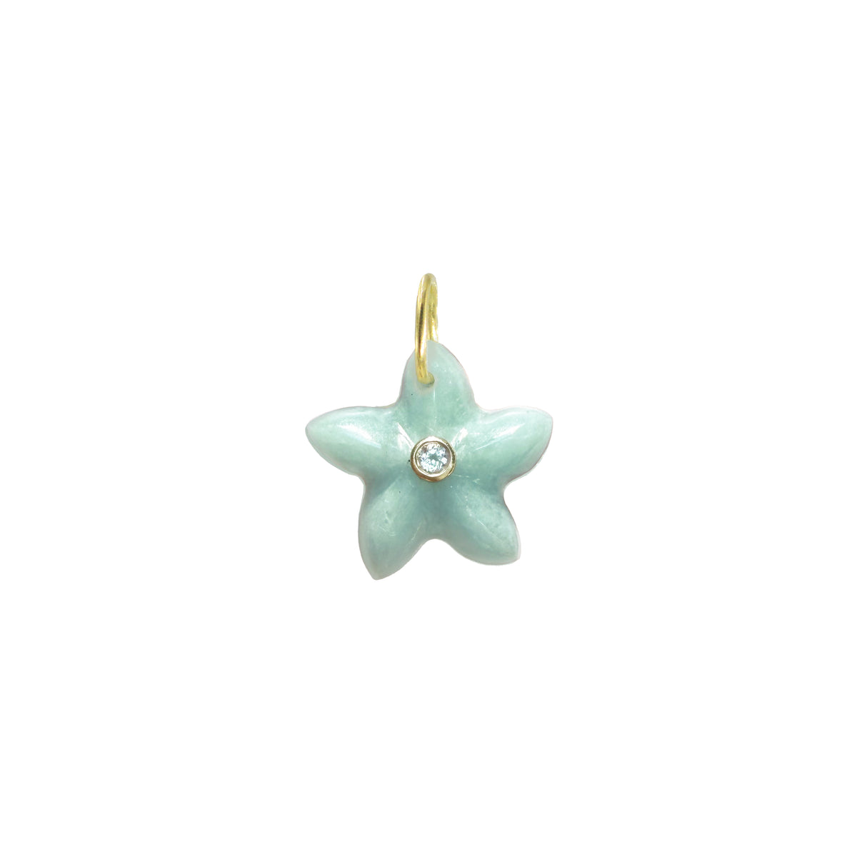 Star Fish Gemstone Pendant With Topaz
