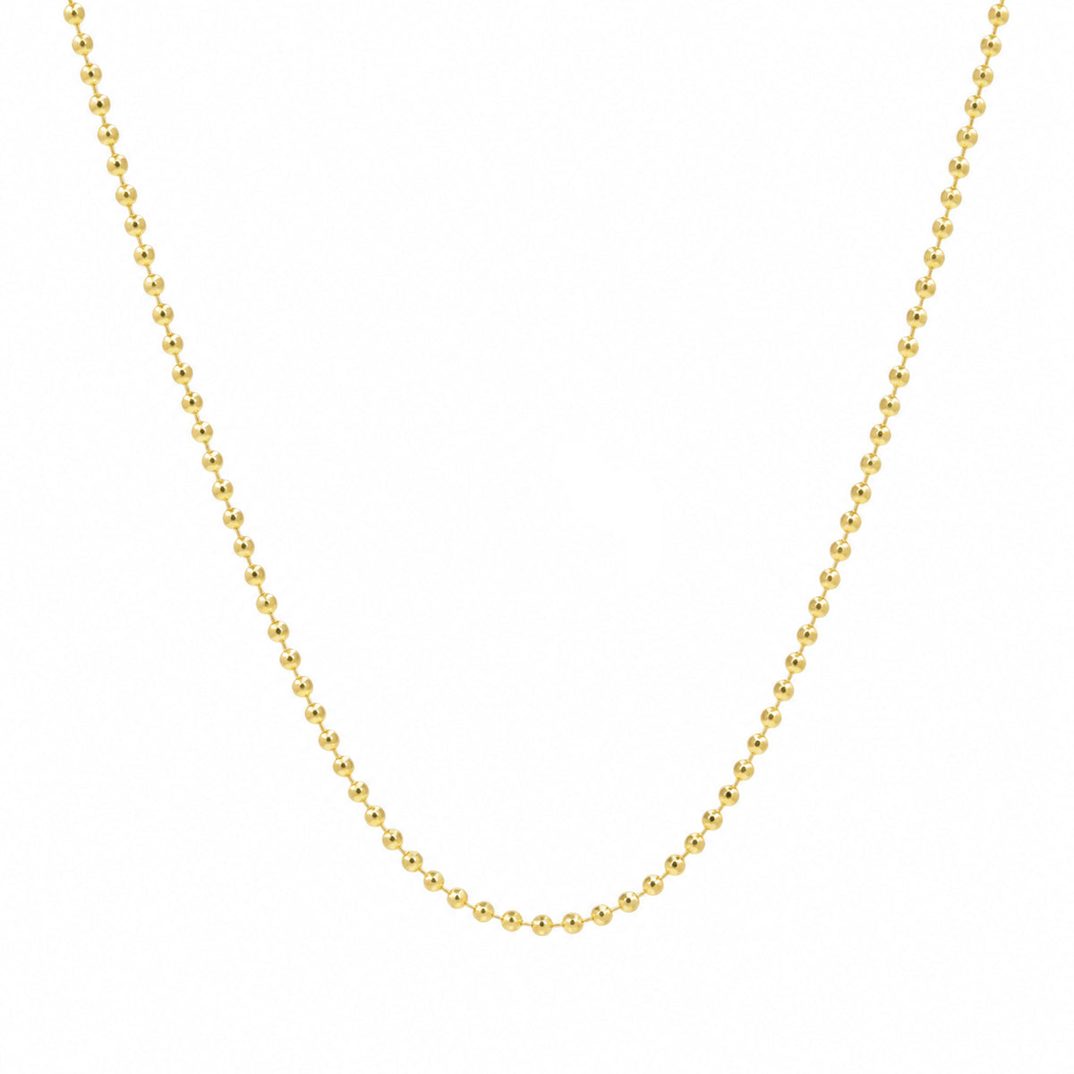 Ball Chain Necklace With Adjustable Slider