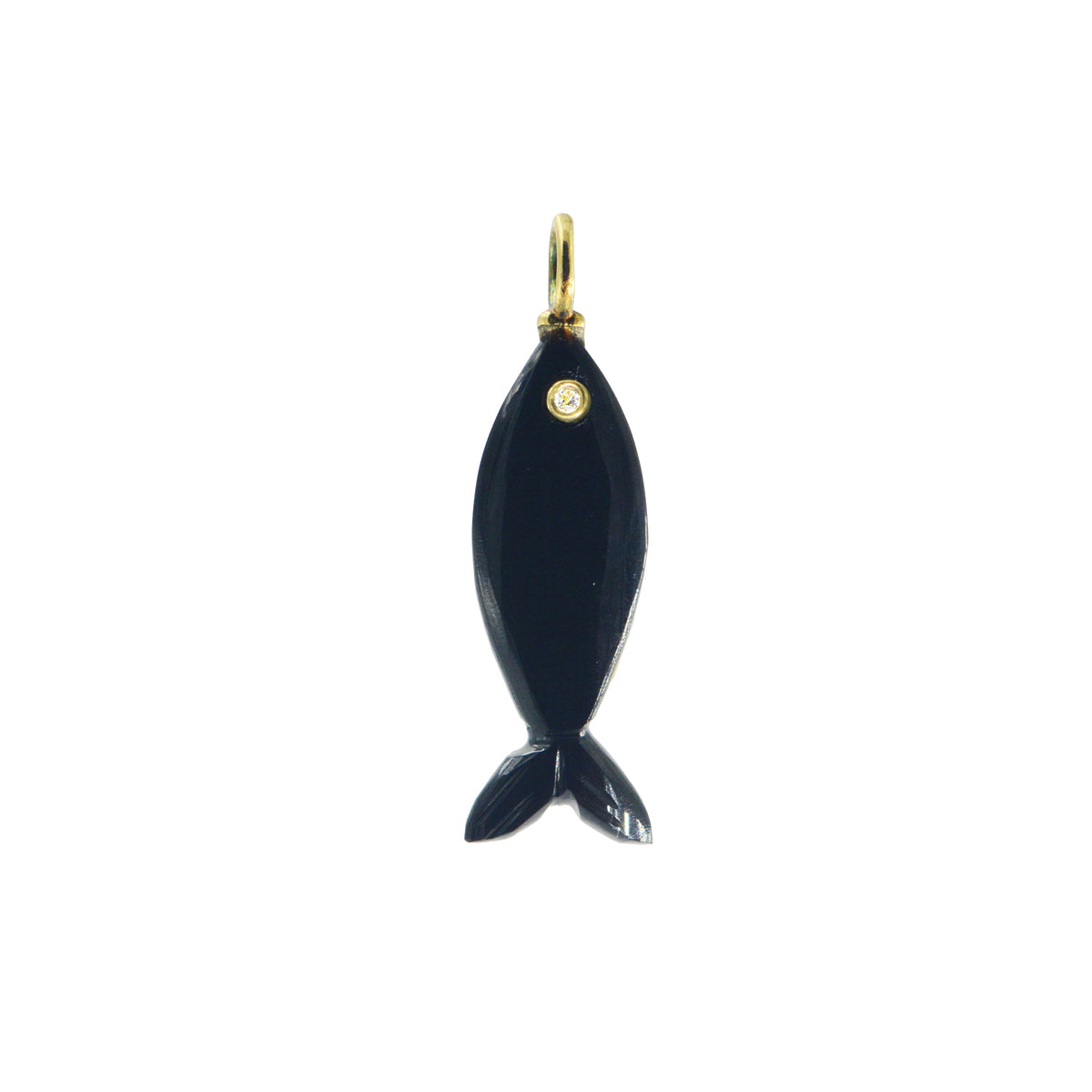Mini Fish Gemstone Pendant With Topaz