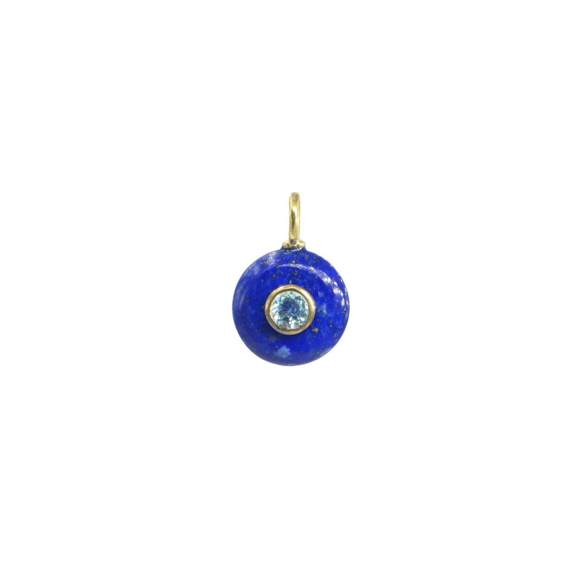 Blue Lapis Gemstone Pendant With Topaz