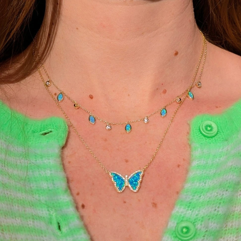 Drops of Spring Opal Necklace